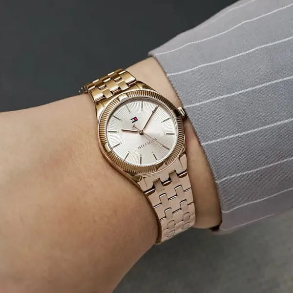 Tommy Hilfiger női karóra, rozéarany, 34 mm, rozsdamentes acél, quartz