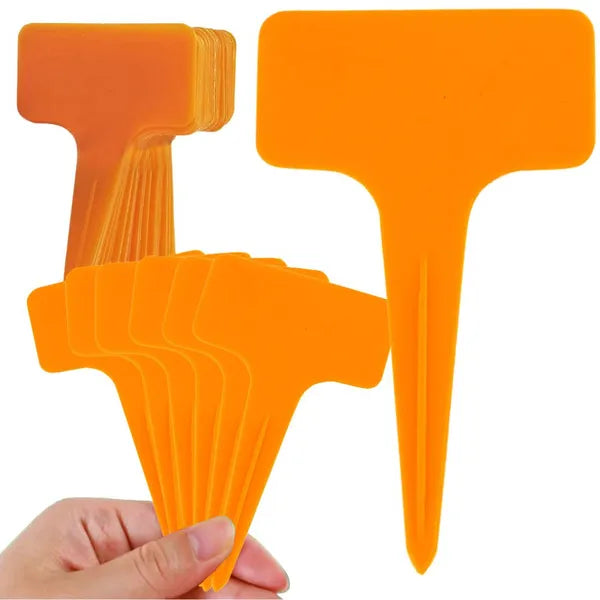 Színes műanyag növényjelölő címkék, 50 db, 10×6 cm