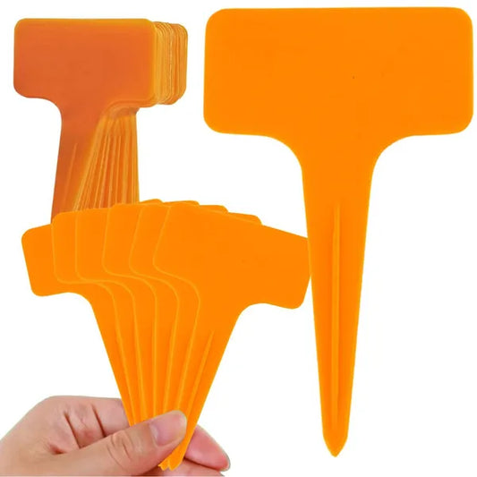Színes műanyag növényjelölő címkék, 50 db, 10×6 cm