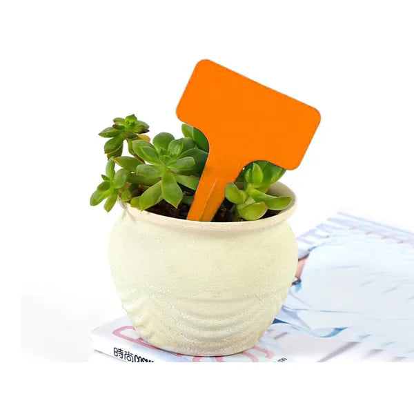 Színes műanyag növényjelölő címkék, 50 db, 10×6 cm