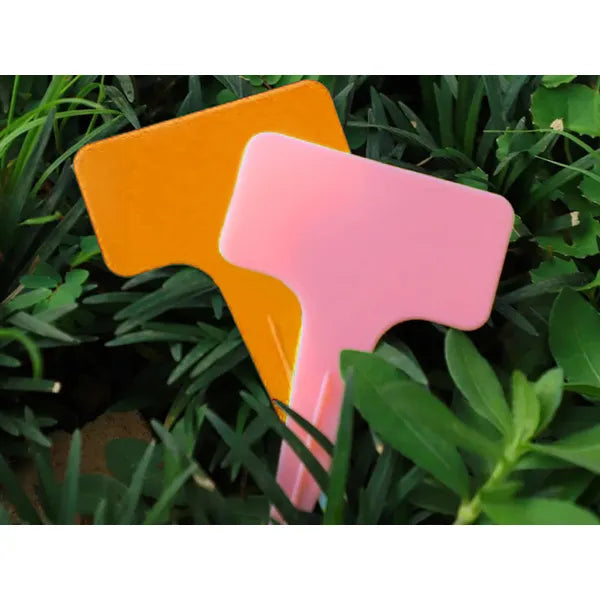 Színes műanyag növényjelölő címkék, 50 db, 10×6 cm