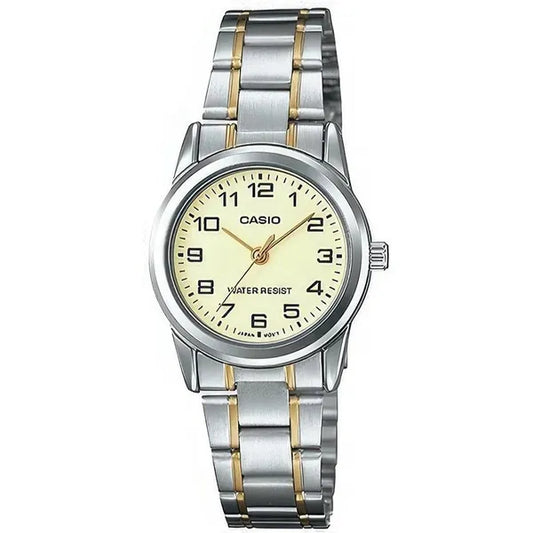 Casio LTP-V001SG-9B női karóra arany-ezüst acél, kvarc, WR30, 25 mm