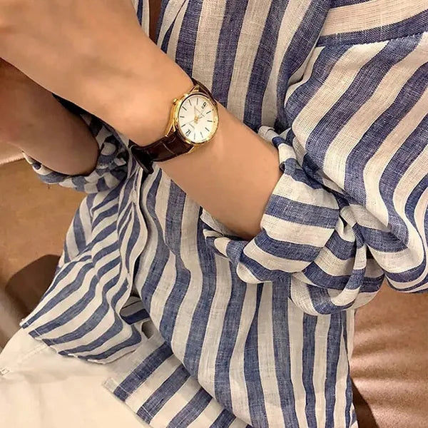 Casio Collection női karóra LTP-V005GL-7B, bőrszíj, fehér számlap