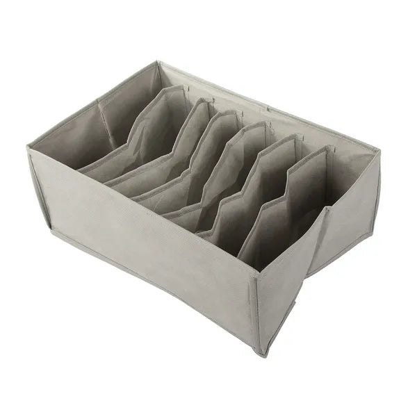 7 rekeszes fehérnemű rendező fiókba, 35×24×14 cm, karton erősítéssel