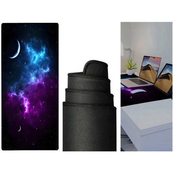 XXL vastag gamer egérpad 80x30 cm – Cosmos Stars, csúszásmentes