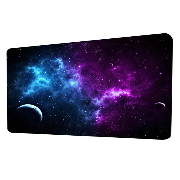 XXL játék egérpad 90×40 cm, vastag, csillagos kozmosz, csúszásgátló