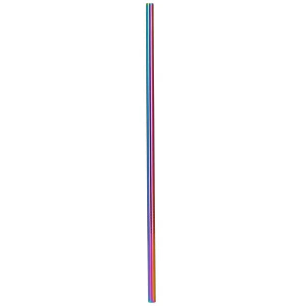 Springos rozsdamentes acél szívószál készlet, 10 db, holo, tok