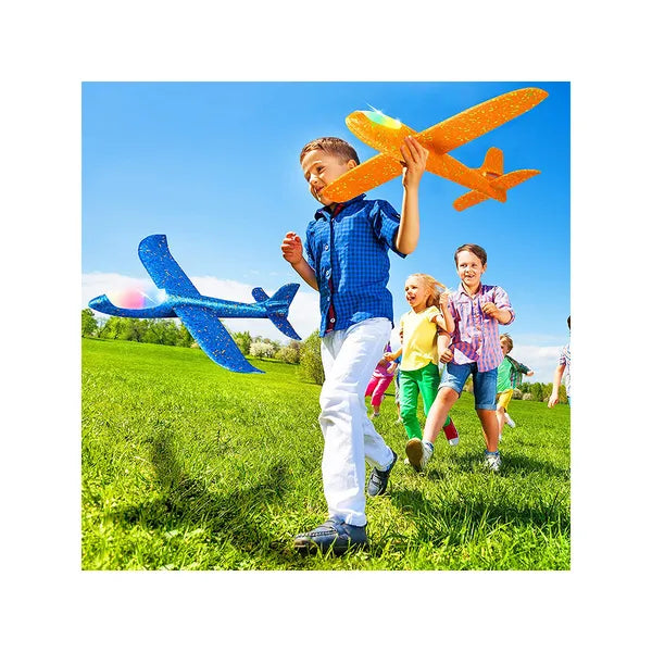 Kék hungarocell siklórepülő játék repülőgép 47 cm