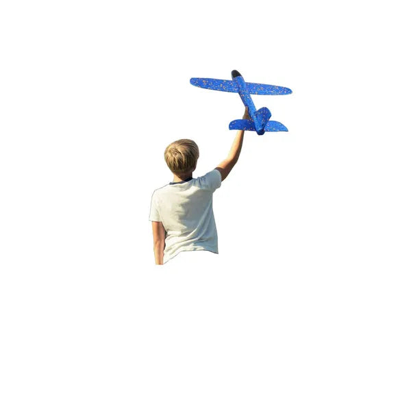 Kék hungarocell siklórepülő játék repülőgép 47 cm