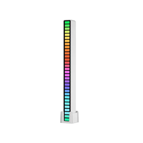 Usb-C tölthető hangvezérelt RGB LED fénycsík, 32 dióda, 18 mód