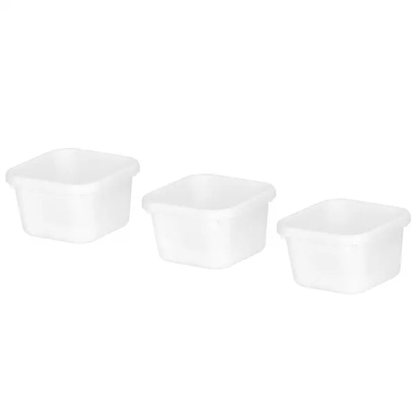 Fehér fiókrendező készlet, 8 db (3 S, 3 M, 2 L) PP műanyag
