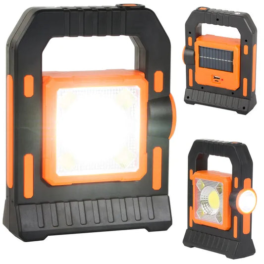 Napelemes LED kempinglámpa 37 COB, powerbank, USB-ről tölthető