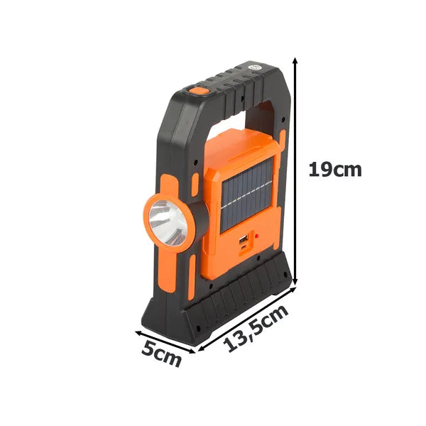Napelemes LED kempinglámpa 37 COB, powerbank, USB-ről tölthető