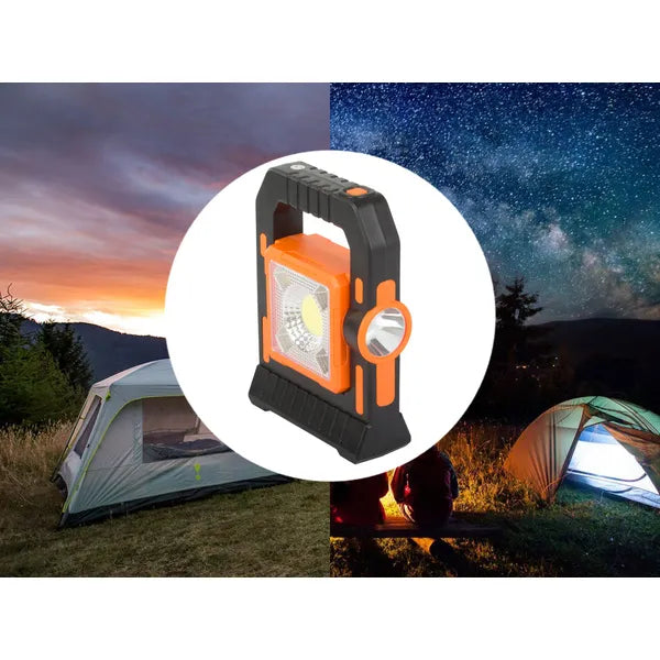 Napelemes LED kempinglámpa 37 COB, powerbank, USB-ről tölthető