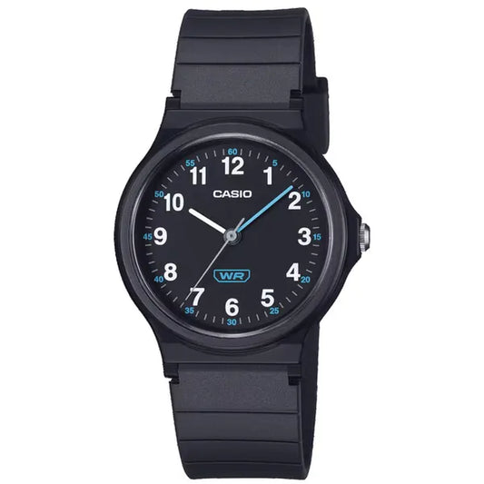 Casio LQ-24B-1BDF női karóra, fekete, kvarc, WR30, műanyag szíj