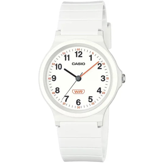 Casio LQ-24B-7BDF női karóra, fehér műanyag szíj, 36 mm, WR30