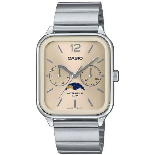 Casio férfi karóra MTP-M305D-9A, rozéarany számlap, acél, 34 mm, WR50