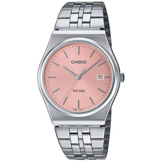 Casio MTP-B145D-4A férfi karóra, acél, 35 mm, rózsaszín, WR50