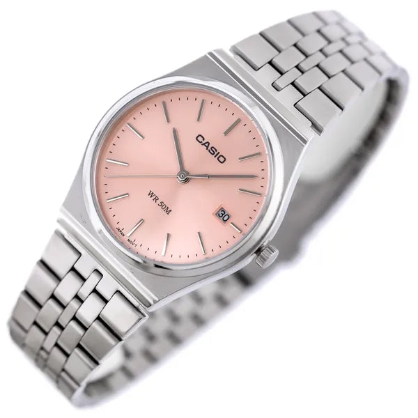Casio MTP-B145D-4A férfi karóra, acél, 35 mm, rózsaszín, WR50