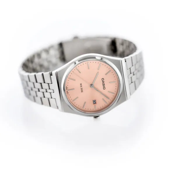 Casio MTP-B145D-4A férfi karóra, acél, 35 mm, rózsaszín, WR50