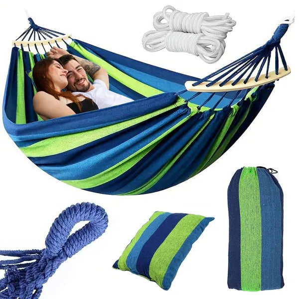 Dupla brazil függőágy párnával, tokban, XXL 260x150 cm 200 kg
