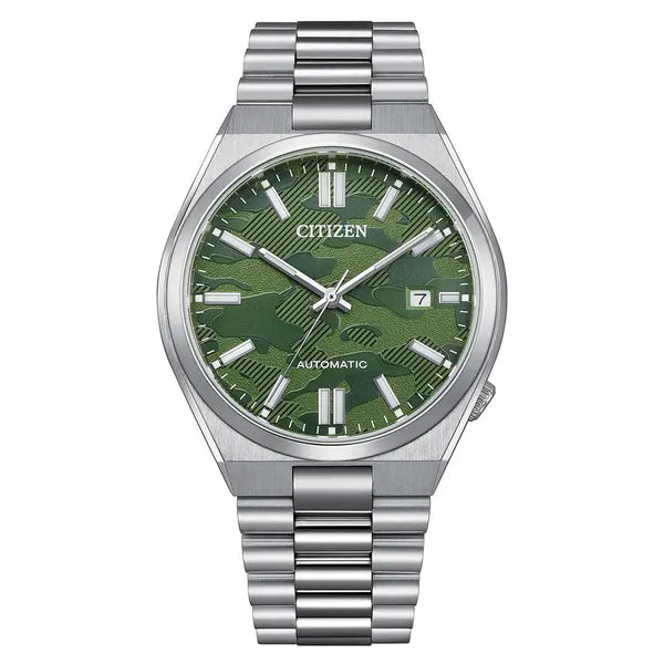 Citizen Tsuyosa NJ0159-86X férfi automata óra, zöld számlap, acél