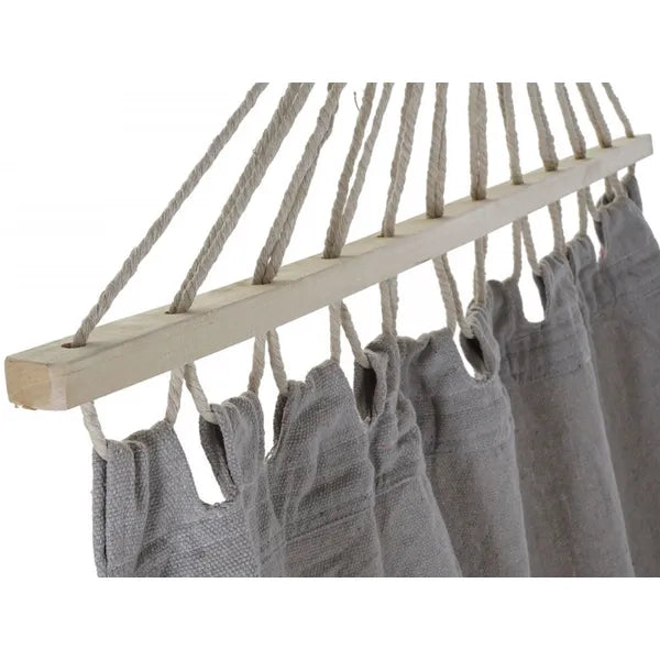 Kerti XL függőágy 200×100 cm, 200 kg teherbírással, huzattal és kötelekkel