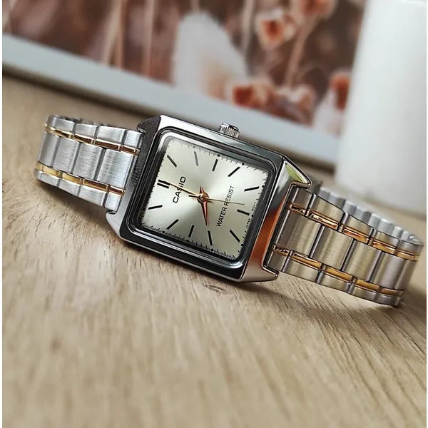 Casio LTP-V007SG-9E női karóra, rozsdamentes acél, arany-ezüst, kvarc