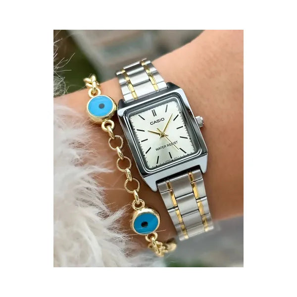 Casio LTP-V007SG-9E női karóra, rozsdamentes acél, arany-ezüst, kvarc