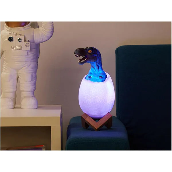 Tyrannosaurus dinoszaurusz tojás éjjeli lámpa, RGB LED, érintésvezérlés