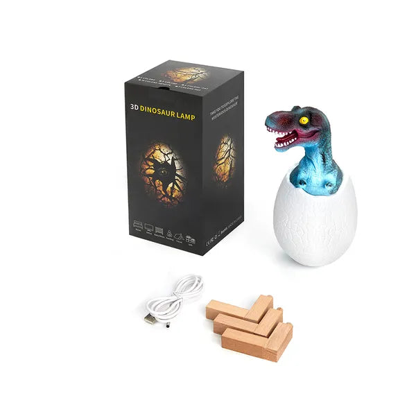 Tyrannosaurus dinoszaurusz tojás éjjeli lámpa, RGB LED, érintésvezérlés