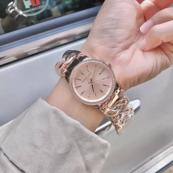 Michael Kors Lady Nini MK3236 női karóra, rozéarany nemesacél, WR50