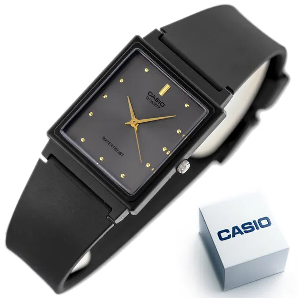 Casio MQ-38-8A női karóra – fekete műanyag szíj, szürke számlap, WR30, díszdoboz