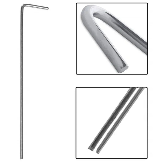 Fém sátorcövek készlet 17,5 cm, ezüst, 10 db
