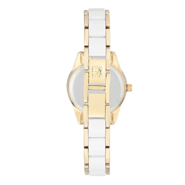 Anne Klein AK-3212WTGB női karóra, kvarc, rozsdamentes acél, arany/fehér
