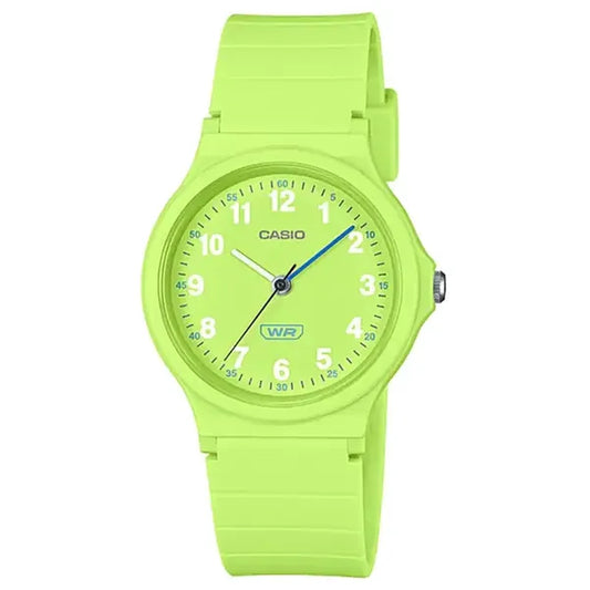 Casio LQ-24B-3BDF női karóra, zöld, quartz, WR30, 36 mm