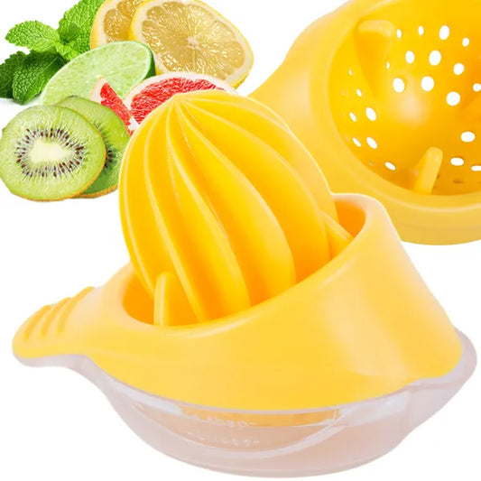 Kézi citrom- és citrusprés, 50 ml kapacitás, sárga műanyag