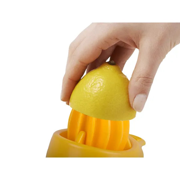 Kézi citrom- és citrusprés, 50 ml kapacitás, sárga műanyag