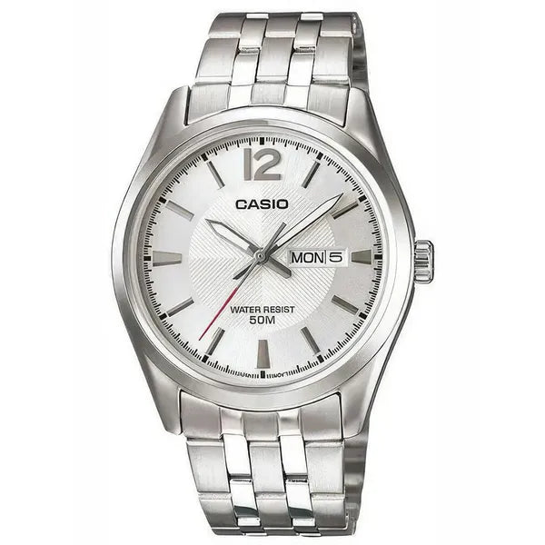 Casio MTP-1335D-7A férfi karóra, rozsdamentes acél, ezüst, WR50