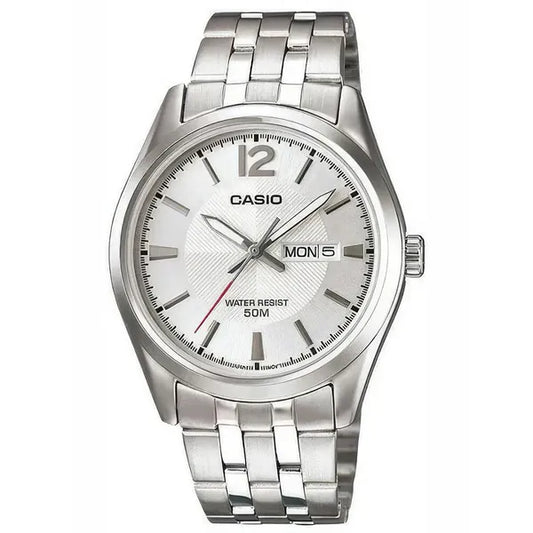 Casio MTP-1335D-7A férfi karóra, rozsdamentes acél, ezüst, WR50