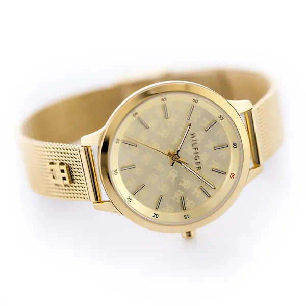 Tommy Hilfiger Iris 1782588 női arany mesh kvarc karóra 36 mm