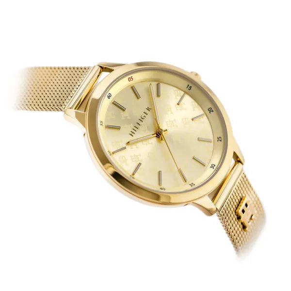 Tommy Hilfiger Iris 1782588 női arany mesh kvarc karóra 36 mm