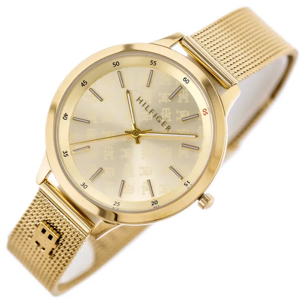 Tommy Hilfiger Iris 1782588 női arany mesh kvarc karóra 36 mm