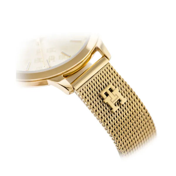 Tommy Hilfiger Iris 1782588 női arany mesh kvarc karóra 36 mm