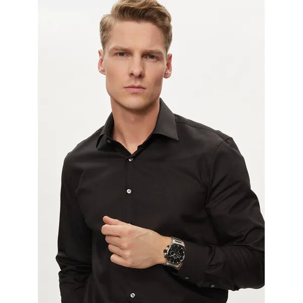 Tommy Hilfiger Dexter férfi karóra, 46 mm, ezüst nemesacél, fekete számlap