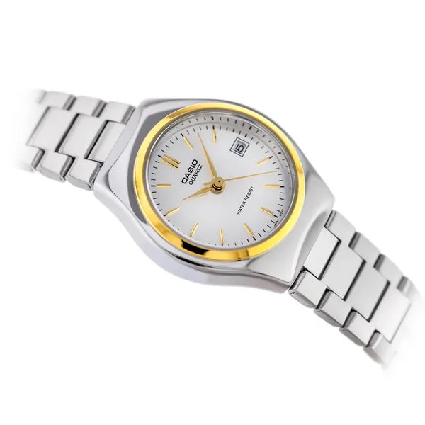 Casio LTP-1170G-7A női karóra, két tónusú acél, kvarc, dátum, WR30