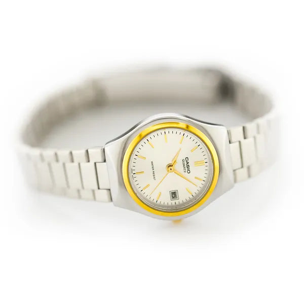 Casio LTP-1170G-7A női karóra, két tónusú acél, kvarc, dátum, WR30