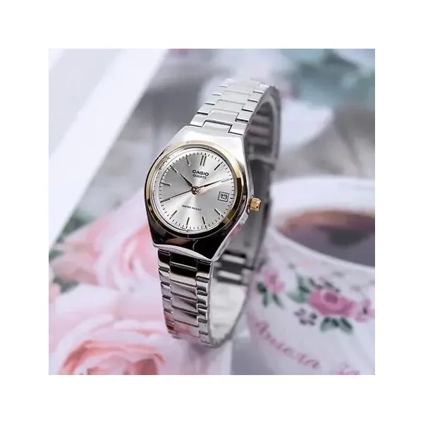 Casio LTP-1170G-7A női karóra, két tónusú acél, kvarc, dátum, WR30