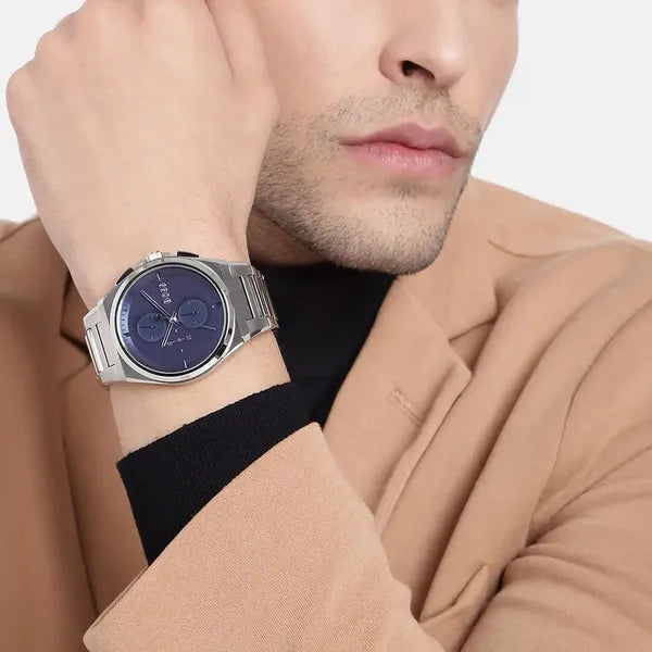 Hugo Boss 1514048 férfi kronográf karóra, nemesacél, kék, 44 mm