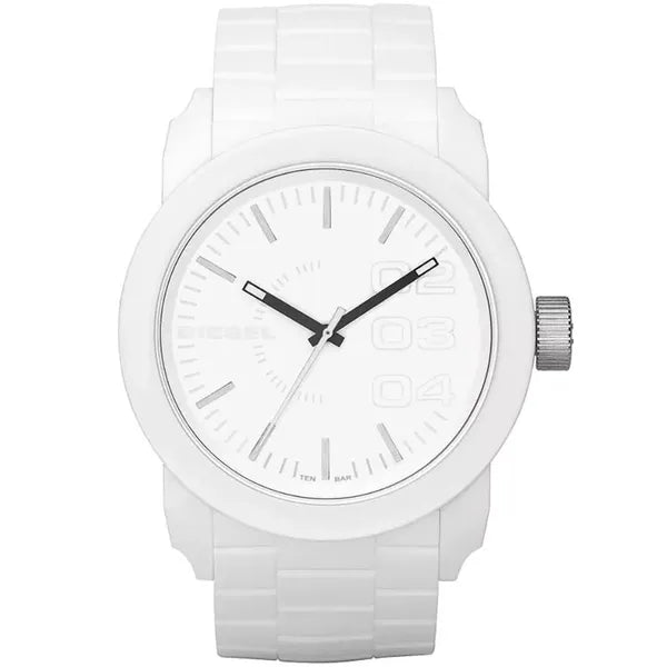 Diesel Double Down S44 DZ1436 férfi karóra 44 mm fehér műanyag
